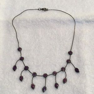 Pretty purple & black necklace.